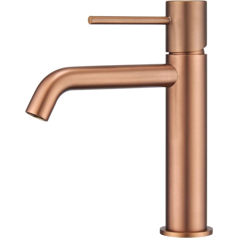 foto del prodotto mice collection rubinetto per lavabo monocomando in ottone con acqua calda fredda a 2 vie rubinetto da bagno per lavabo in oro rosa spazzolato