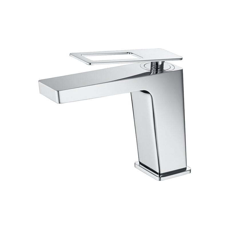 foto del prodotto mice collection rubinetto per lavabo rubinetto da bagno monocomando per lavelli con maniglia quadrata colore cromo argento