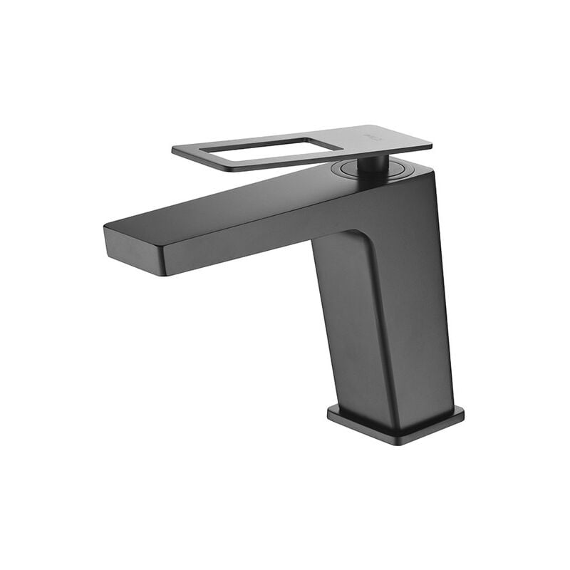 foto del prodotto mice collection rubinetto per lavabo rubinetto da bagno monocomando per lavelli con maniglia quadrata colore nero opaco