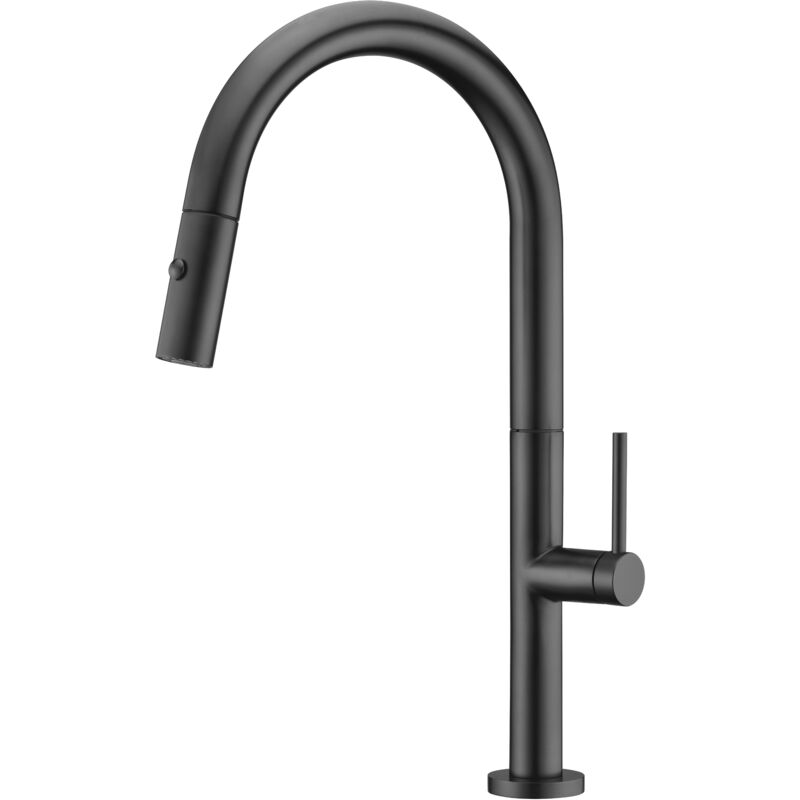 immagine 0 del prodotto mice rubinetto cucina con doccetta lavello monocomando estraibile serie samoa nero opaco gce017 ng