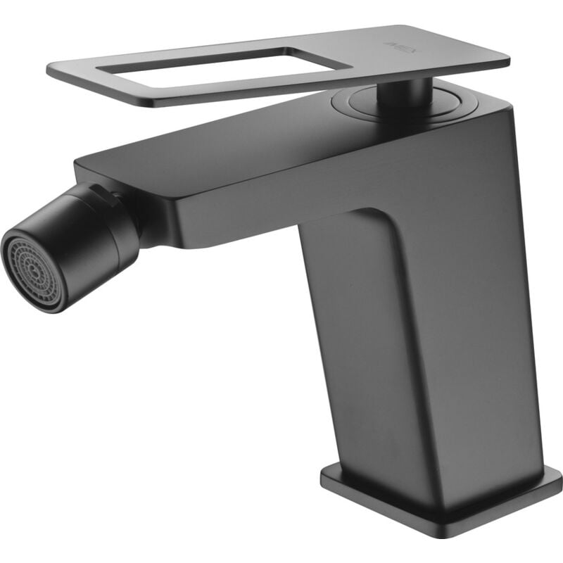 foto del prodotto mice rubinetto per bidet monocomando rubinetto per wc con maniglia quadrata colore nero opaco bdc032 2ng