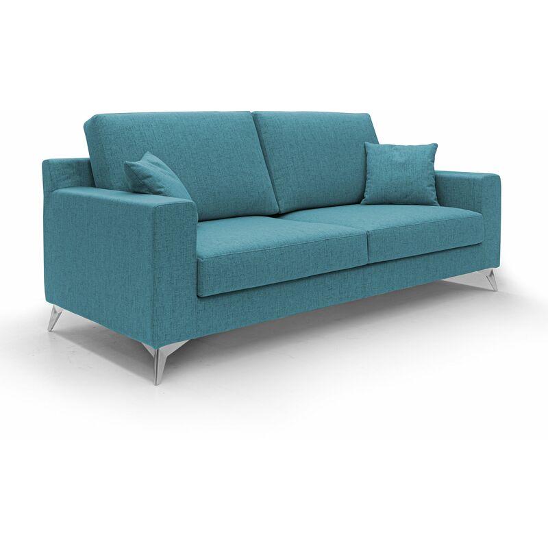 foto del prodotto michael divano in tessuto impermeabile antimacchia t03 166 cm azzurro
