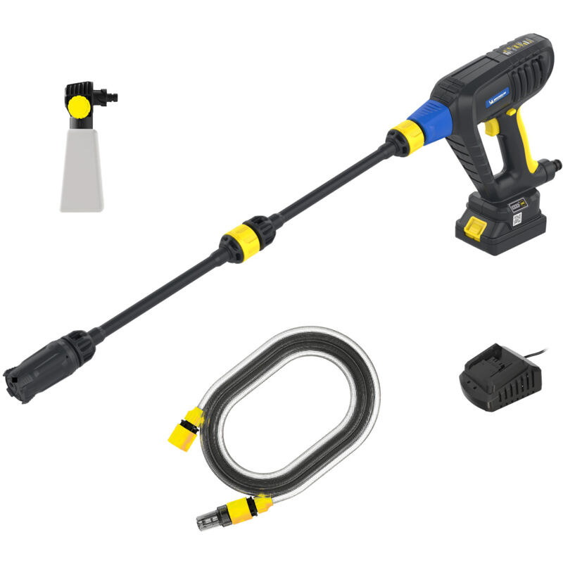 foto del prodotto michelin idropulitrice portatile mpx 250eds, batteria ricaricabile 18v inclusa, per veicoli e auto, con ugello 4 in 1 multiuso, con sistema doppia