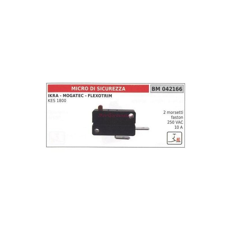 foto del prodotto micro interruttore di sicurezza ikra kes 1800 2 morsetti faston 250vac 042166