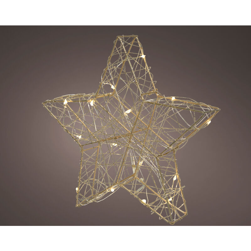 foto del prodotto micro led stella metallo stabile interno 4x20x19 20 cm