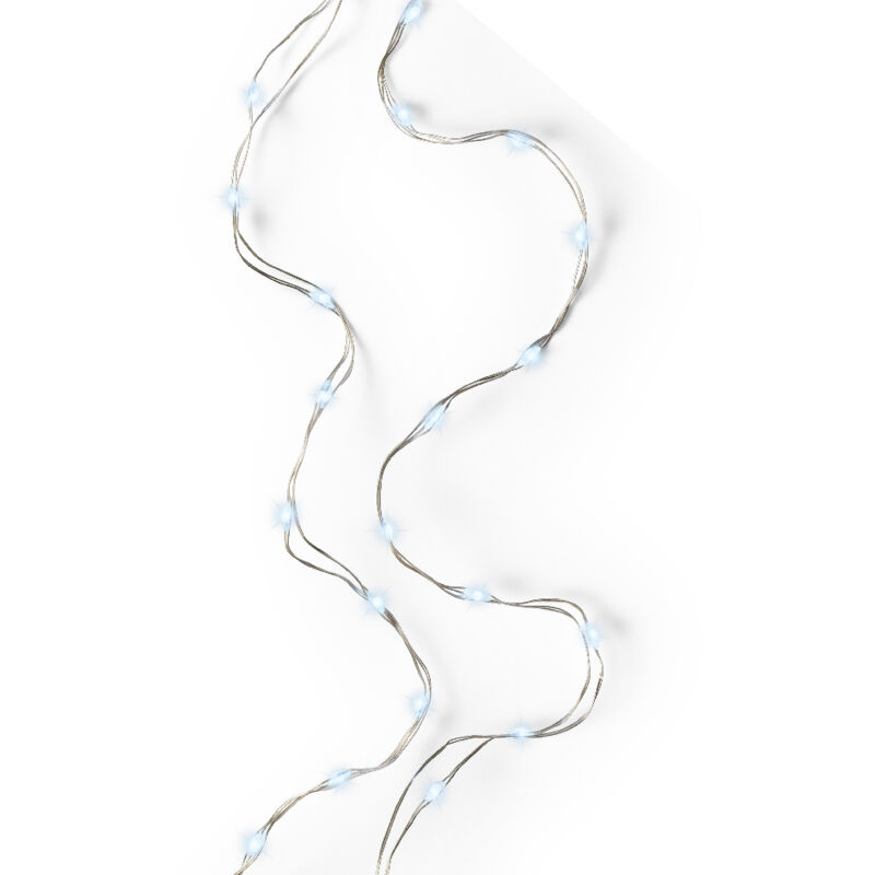 foto del prodotto micro luci led fisse 195 cm, 40 led argento