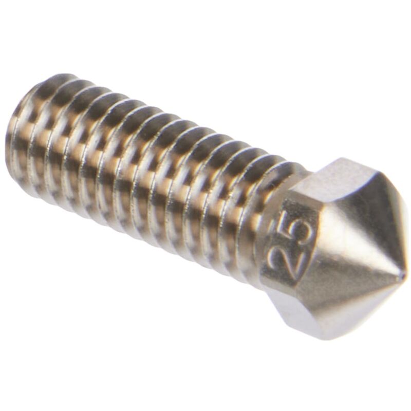 foto del prodotto micro swiss plated wear resistant high flow volcano compatible artillery sidewinder 1,75 mm nozzle 0,25 mm