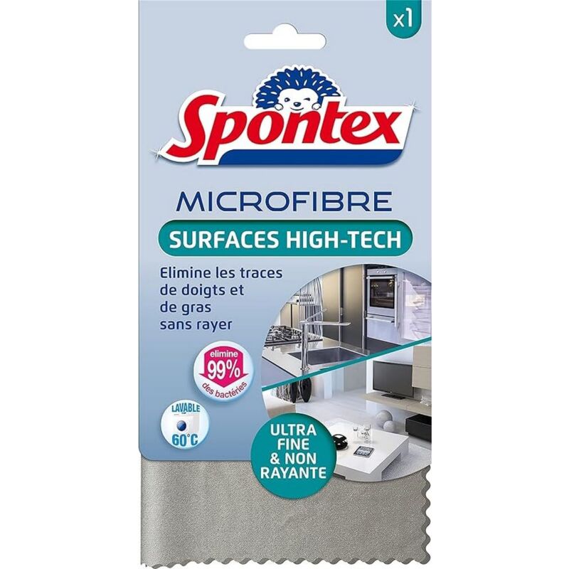 foto del prodotto microfibra superfici high tech ultra sottile non graffiante elimina le impronte e i grassi spontex