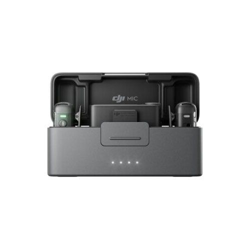 foto del prodotto microfono dji djmic3 mic 2 2 tx 1 rx charging case shadow black