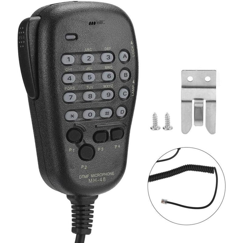 foto del prodotto microfono palmare, mh 48 dtmf 6pin microfono palmare microfono palmare attrezzatura compatibile con la stazione radio yaesu sollbry