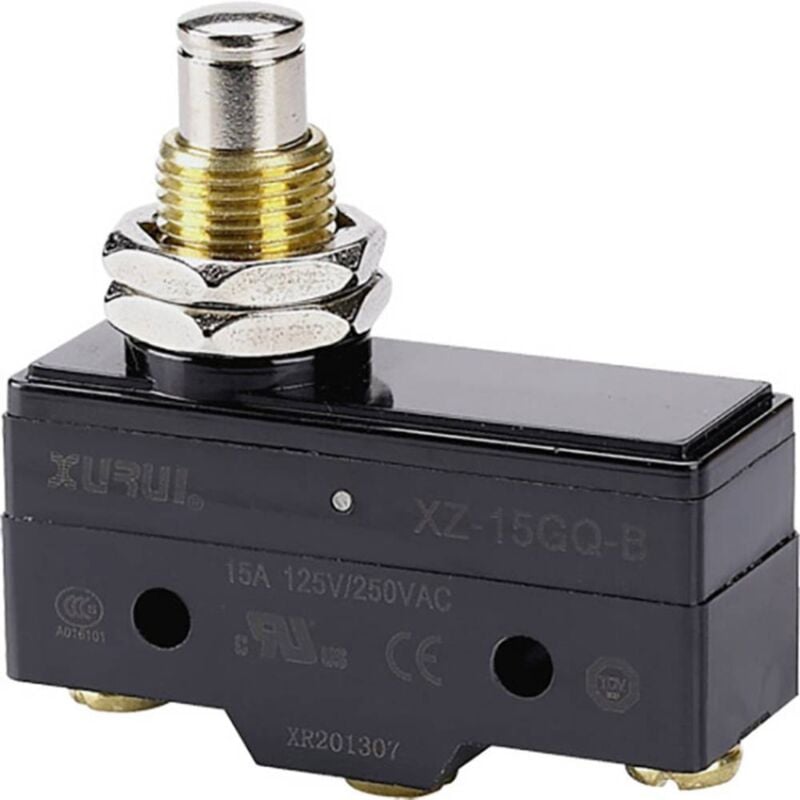 foto del prodotto microinterruttore 250 v ac, 15 a, 1 on on xz 15gq b momentaneo 1 pz.