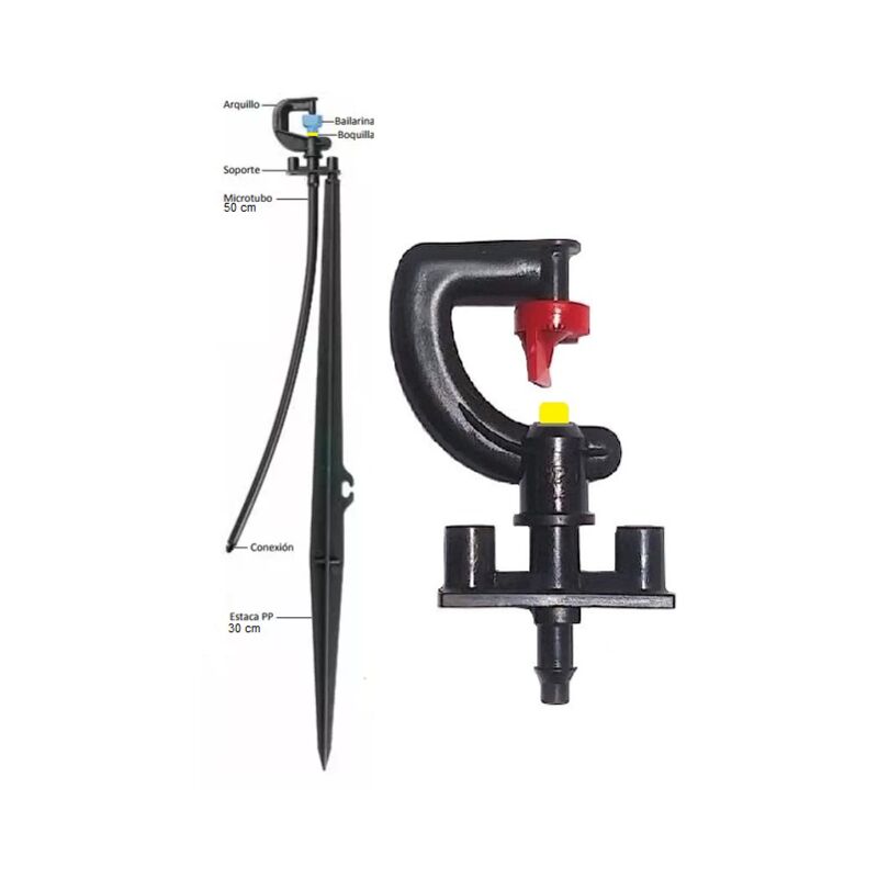 foto del prodotto microirrigatore per irrigazione a 180 raggiungi da 12 a 2 m con il paletto offerta esclusiva
