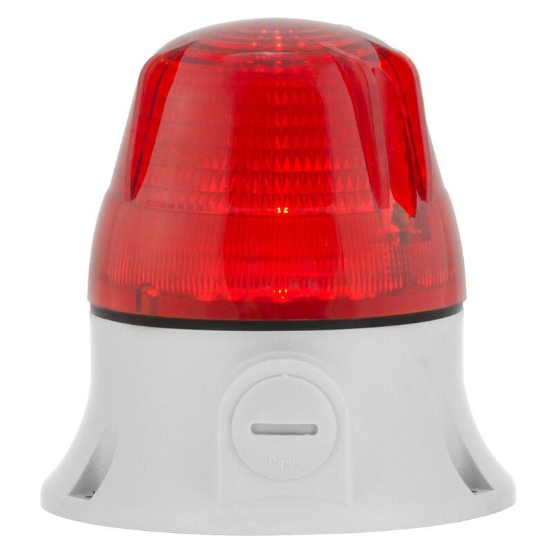 foto del prodotto microlampada lampeggiante v24 con sirena elec79733 per avviso acustico-visivo