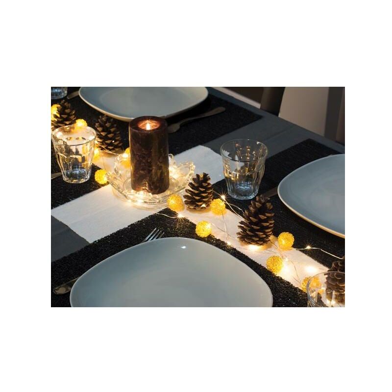 immagine 0 del prodotto microlight led treccia metallica 10 m 90 lampade bianco caldo cavo trasparente 3,6 v