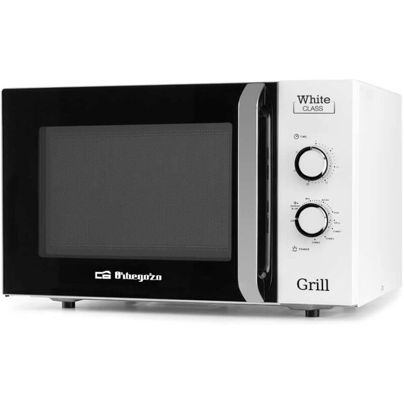 foto del prodotto microonde con grill 1000w orbegozo. capacità 30 l. 5 livelli di potenza + 3 combinazioni grill-microonde.