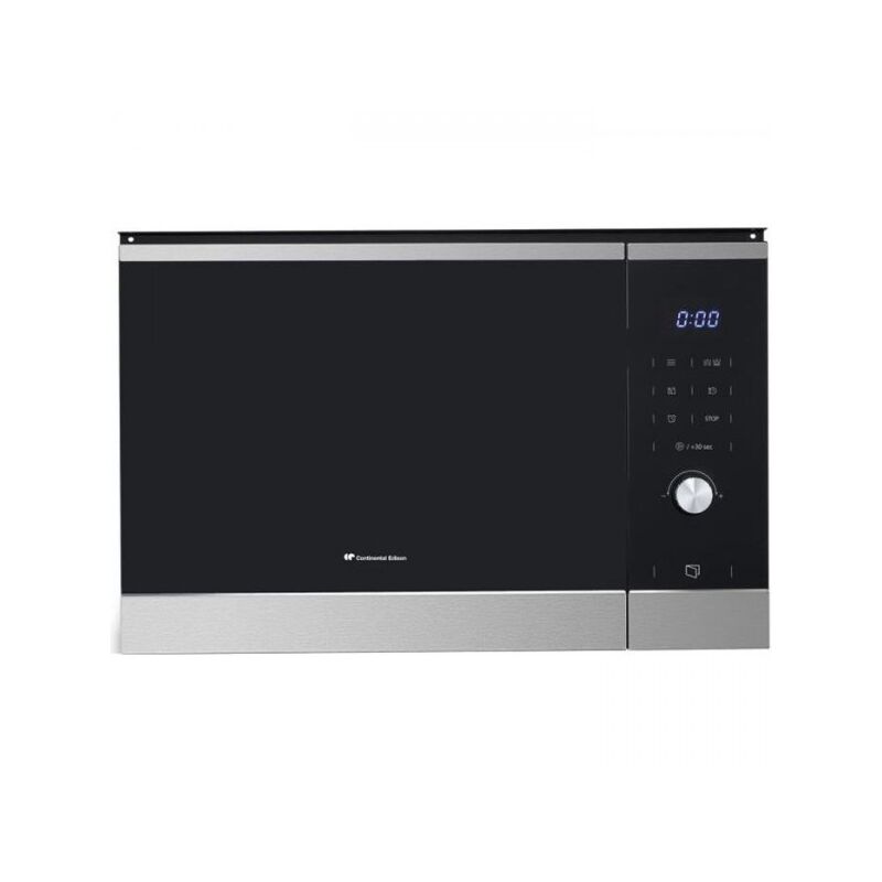 foto del prodotto microonde con grill da incasso continental edison cemo25gine nero acciaio inox l59,5 x h38,8 x p40,1 cm 25l