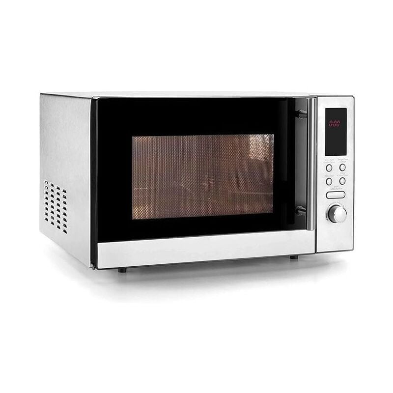 foto del prodotto microonde professionale con piatto girevole, colore silver capacit 30 litri, potenza 900 w