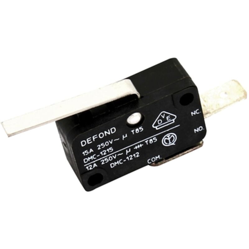 foto del prodotto micropulsante switch con leva 2 contatti universale vari usi elettrodomestici