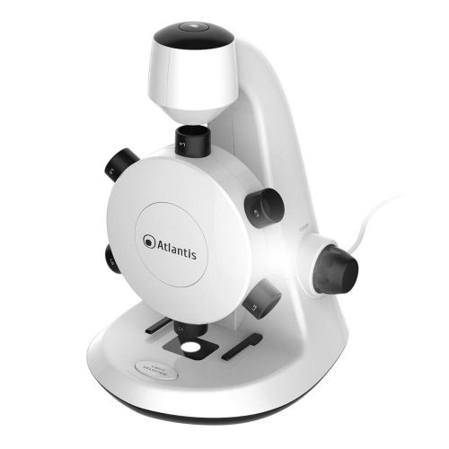 foto del prodotto microscopio digitale atlantis e45 ms737 usb uxga 1600x1200 6 torrette di ingrandimento da 100x a 600x cmos