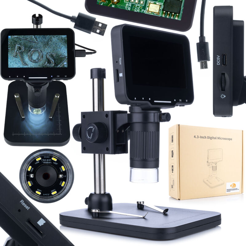 foto del prodotto microscopio digitale con display da 4,3 lp043 z01c