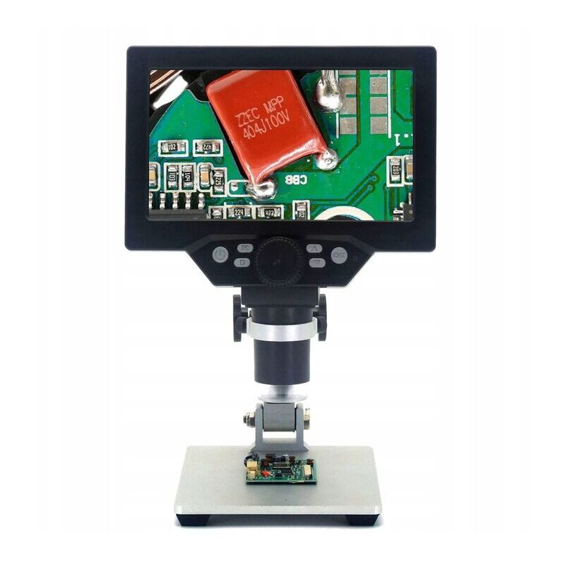 foto del prodotto microscopio digitale da 12 mp ingrandimento 1 1200x display lcd led a cristalli liquidi luminosit regolabile, utilizzato per l ispezione del