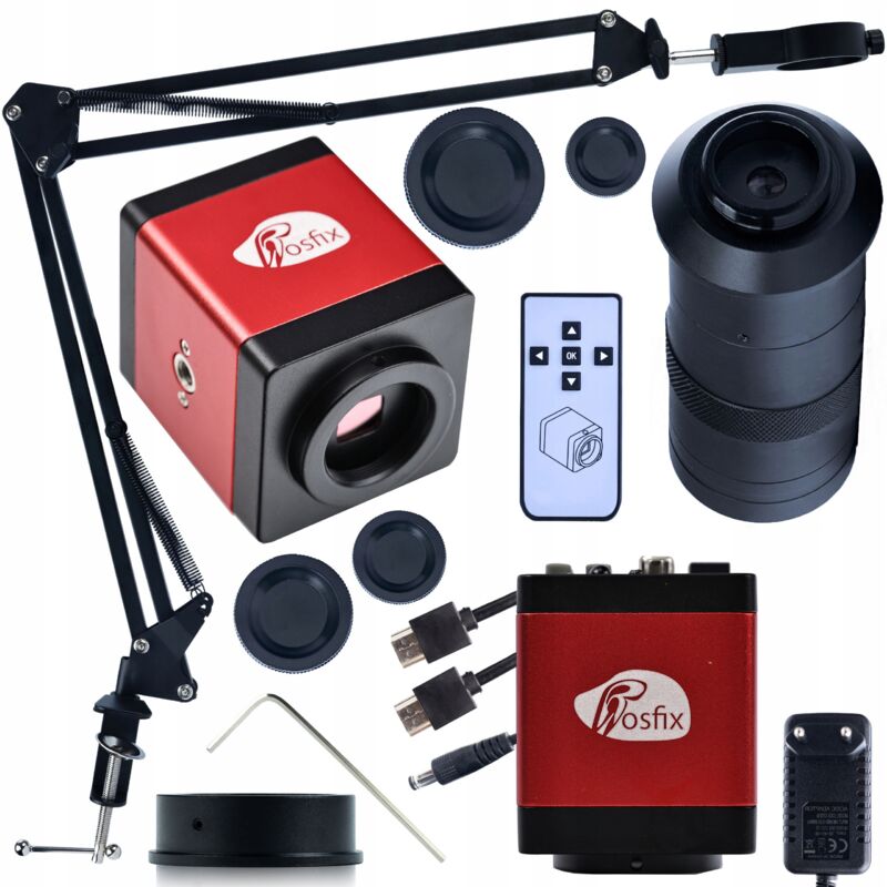 foto del prodotto microscopio digitale draco pro kmdrp hdmi vga con fotocamera con braccio regolabile e obiettivo odm 100x