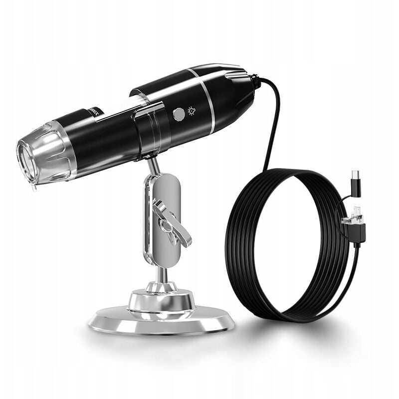 foto del prodotto microscopio digitale per studio e lavoro 1600x 3m 8led 1,5m treppiede android ios pc
