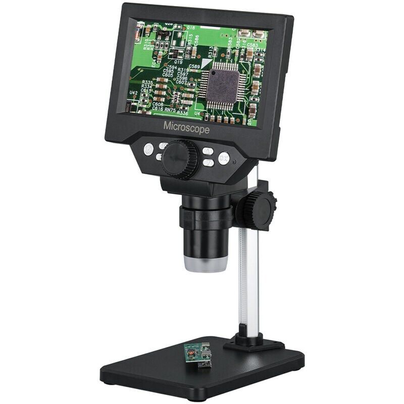 foto del prodotto microscopio elettronico con schermo lcd da 5,5 pollici microscopi industriali da 10 megapixel lente d ingrandimento per manutenzione elettronica