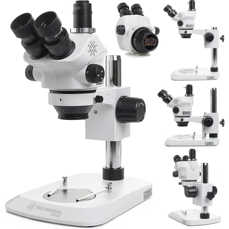foto del prodotto microscopio stereoscopico trinoculare techrebal 10xt