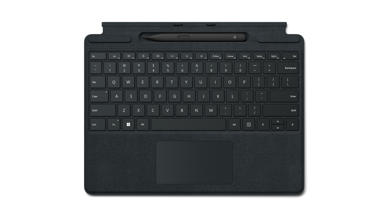 foto del prodotto microsoft signature with slim pen 2 nero microsoft cover port qwerty italiano