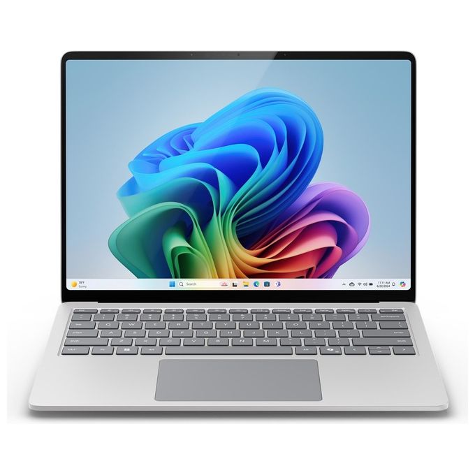 foto del prodotto microsoft surface laptop copilot pc 13.8 touchscreen snapdragon x plus 16gb ram 256gb ssd platino