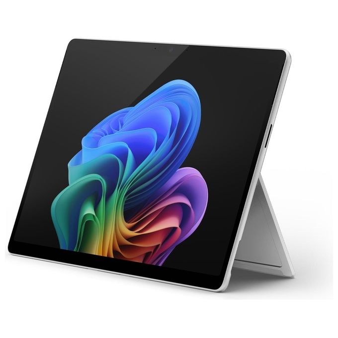 foto del prodotto microsoft surface pro copilot pc 11th edition tablet snapdragon x plus x1p-64-100 - fino a 3.4 ghz win 11 pro qualcomm adreno 16 gb ram 256 gb ssd 13'' touchscreen 2880 x 1920 120 hz bluetooth, wi-fi 7 5g nr platino