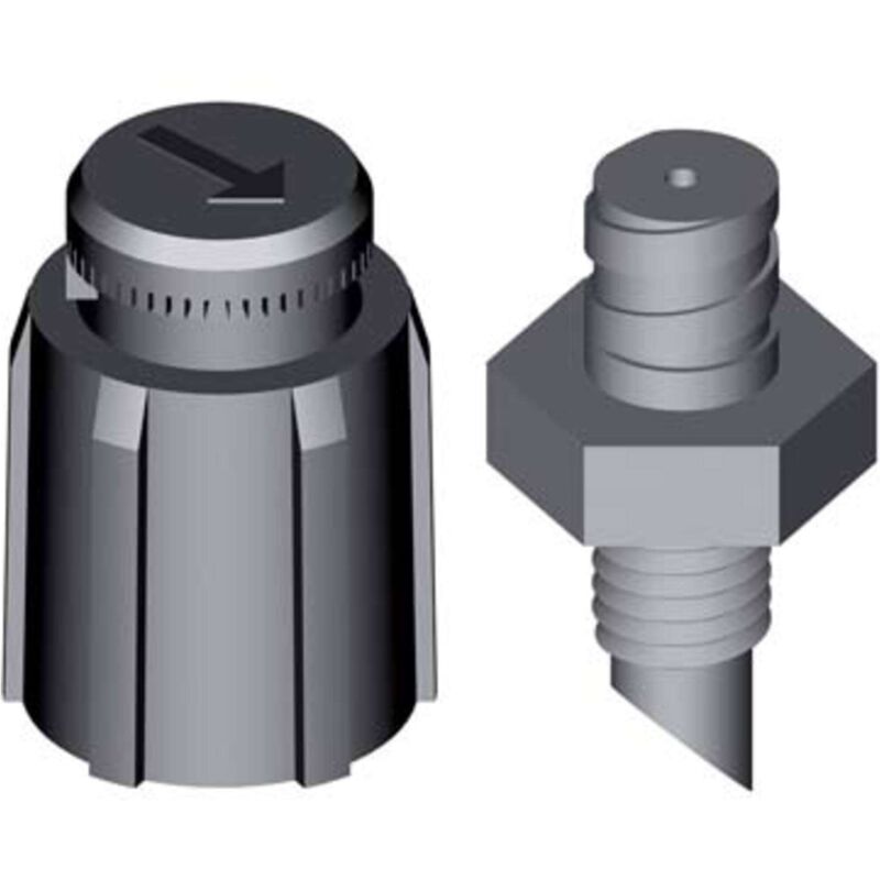 foto del prodotto microspruzzatore x irrigoccia 360 irritec f.mm 1,5 g.mt 2,6 bar 2 lt h 85