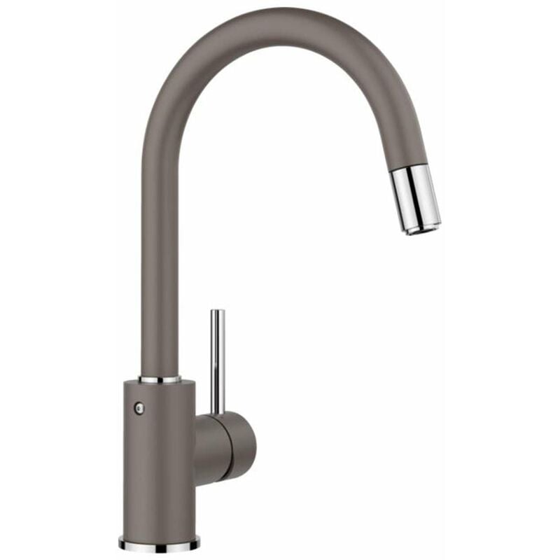 foto del prodotto mida s miscelatore da lavello con bocca di erogazione estraibile, grigio cromo 526967 blanco
