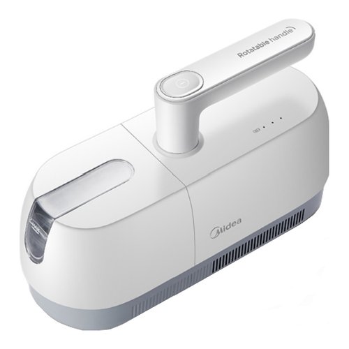 foto del prodotto midea aspirapolvere sanificatore materassi con lampada uv a batteria ricaricabile potenza 110 watt capacit 0,35 litri autonomia 20 minuti sterilizzazione del 99,99 