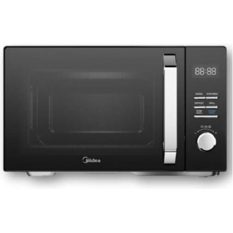 foto del prodotto midea mag25xf microonde 25l con grill nero 800w controllo elettronico 5 livelli