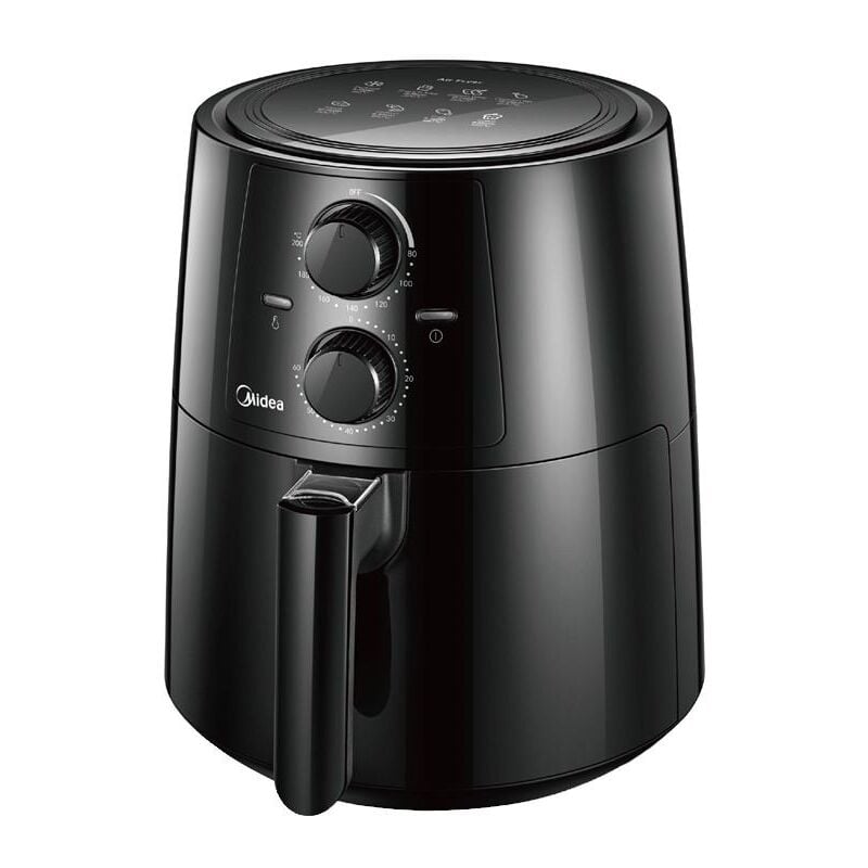 foto del prodotto midea mf tn35a2 3.5 litri friggitrice ad aria 1450w, friggitrice senza olio, 0 200 ,timer di 60 min, nero