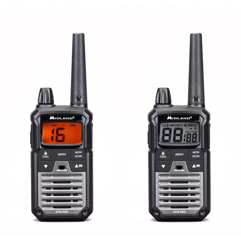 foto del prodotto midland walkie talkie xt70 pro duo nerogrigio scuro 81112064 81112064 81112064 81112064 81112064