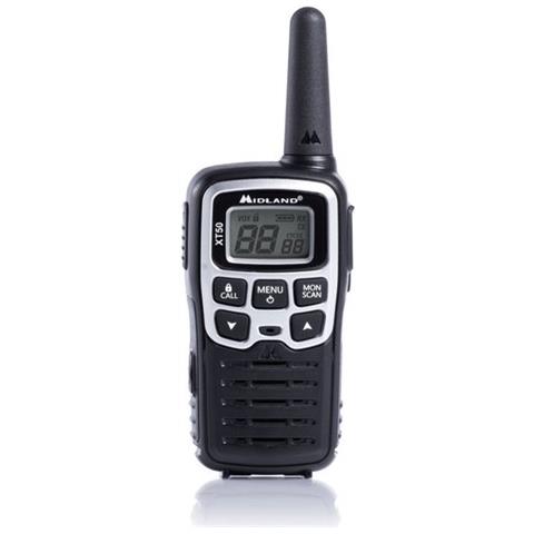 foto del prodotto midland xt50 ricetrasmittente 24 canali 446.00625 446.0937 mhz nero, grigio