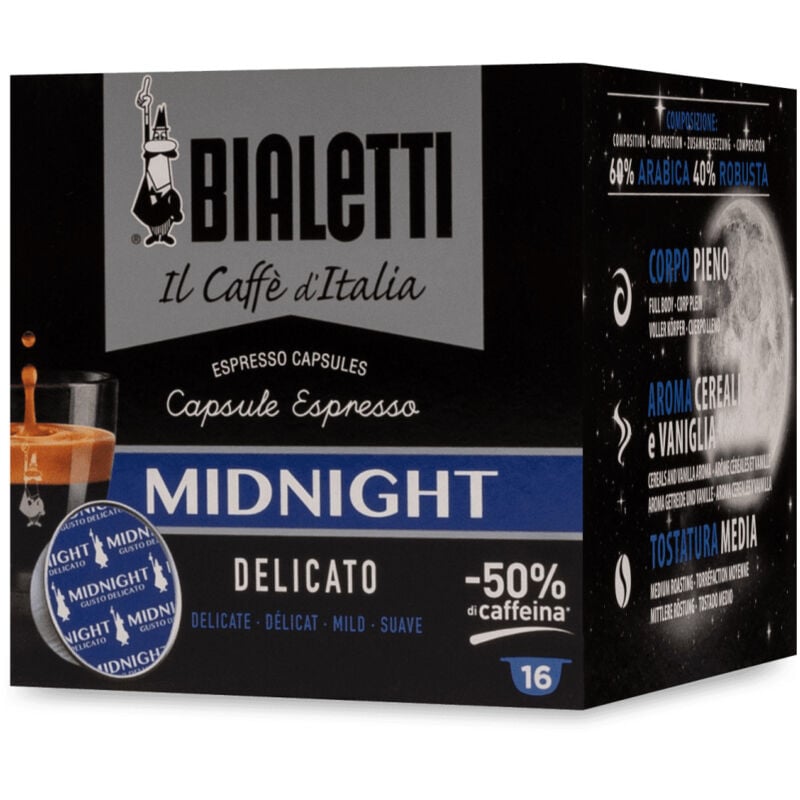 foto del prodotto midnight capsule caff 16 pz bialetti