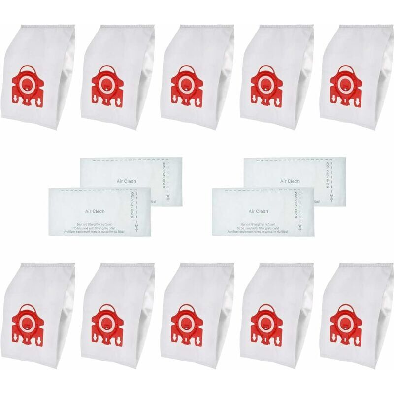 foto del prodotto miele confezione da 10 sacchetti di ricambio di tipo sintetico per aspirapolvere fjm c1 e hoover c2 con 4 filtri hepa