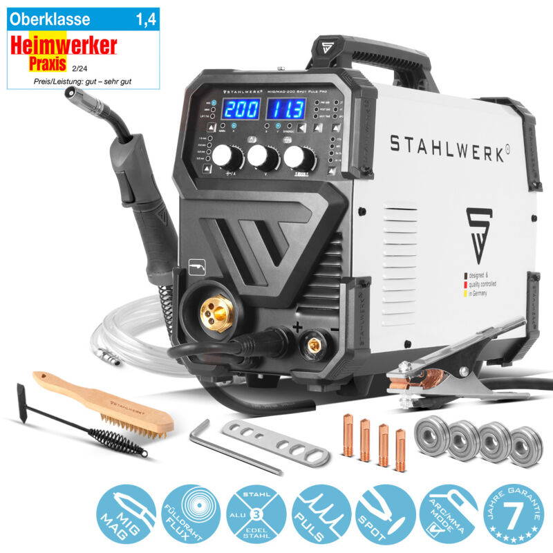 foto del prodotto mig mag 200 spot puls pro saldatrice combinata con funzione spot stahlwerk
