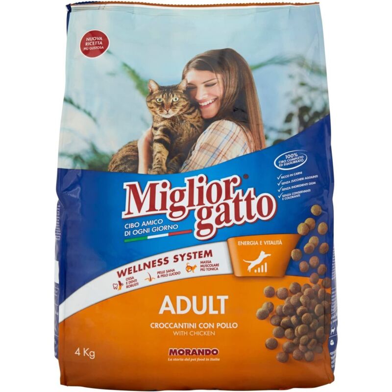 foto del prodotto migliorgatto crocchette in formato da 4kg con pollo