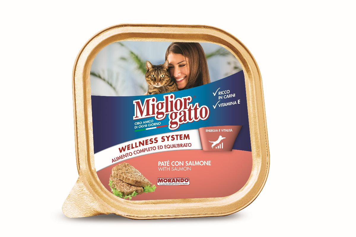 foto del prodotto migliorgatto vaschette 100gr salmone