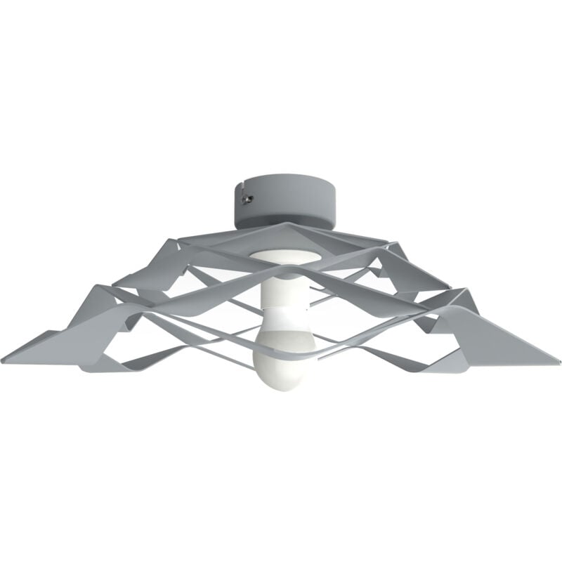 foto del prodotto migra plafoniera, 1x e27, max 42w, metallo, grigio, d.40cm lumicom