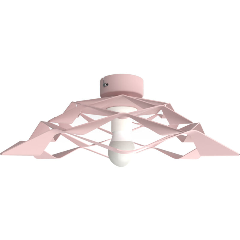 foto del prodotto migra plafoniera, 1x e27, max 42w, metallo, rosa, d.40cm lumicom