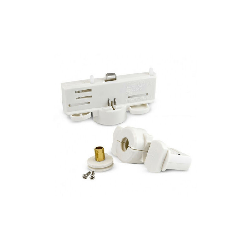 foto del prodotto miidex lighting connettore binario 3 doppia polarit ac220 250v 10a inclinazione 340 ip20 96x52m m