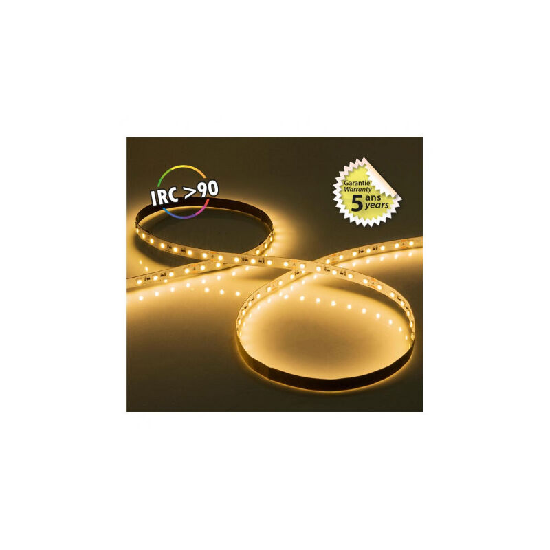 foto del prodotto miidex lighting - fascia led 3000k 5 m - 120 led/m - 10w/m - ip20 - irc90 - garanzia di 5 anni