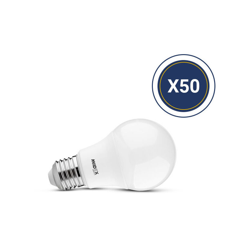 foto del prodotto miidex lighting lampadina led e27 lampadina 10w bianco hot 3000k 1150lm confezione da 50