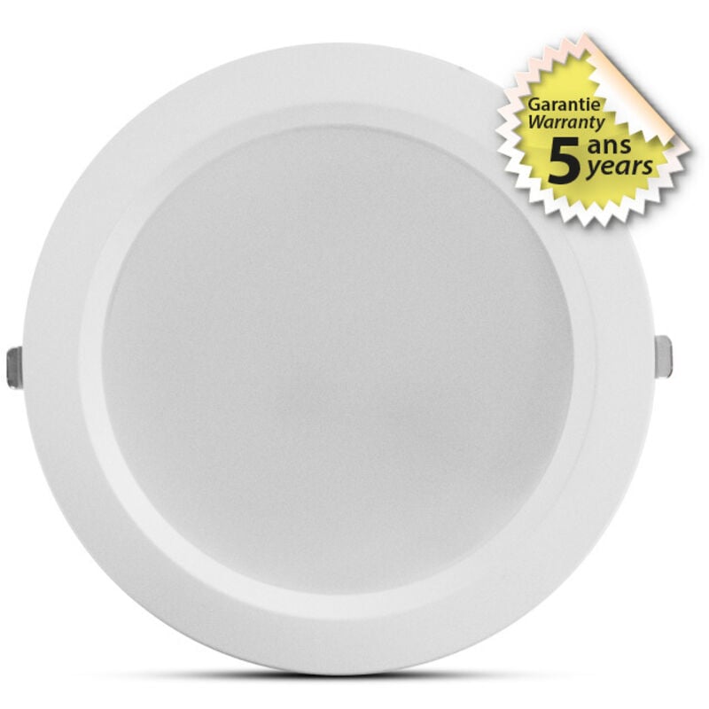 foto del prodotto miidex lighting - recesse led spot 25-30w 2500lm-3300lm 100° ip54 tubo ik06 ø195mm - cct (3000k-5700k) foratura ø165mm